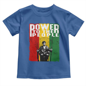 Black Panther Party Huey P. Newton Toddler T Shirt Power To The People Black History TS09 Royal Blue Print Your Wear