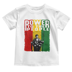 Black Panther Party Huey P. Newton Toddler T Shirt Power To The People Black History TS09 White Print Your Wear