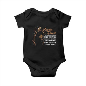 Angela Davis Baby Onesie I Am Changing The Things I Cannot Accept Black Panther Party History TS09 Black Print Your Wear