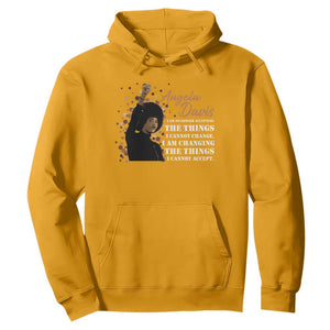 Angela Davis Hoodie I Am Changing The Things I Cannot Accept Black Panther Party History TS09 Gold Print Your Wear