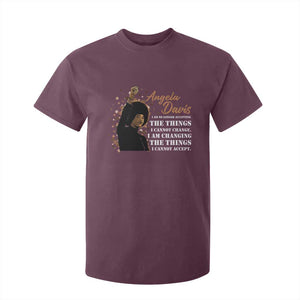 Angela Davis T Shirt For Kid I Am Changing The Things I Cannot Accept Black Panther Party History TS09 Maroon Print Your Wear