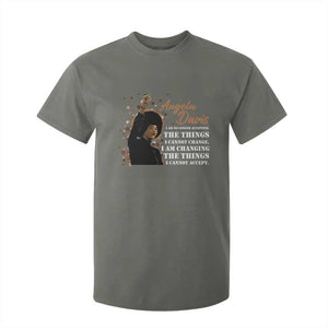 Angela Davis T Shirt For Kid I Am Changing The Things I Cannot Accept Black Panther Party History TS09 Military Green Print Your Wear