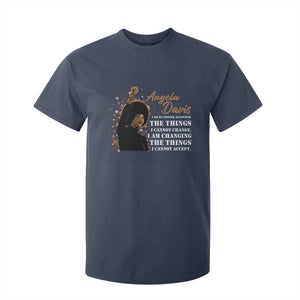 Angela Davis T Shirt For Kid I Am Changing The Things I Cannot Accept Black Panther Party History TS09 Navy Print Your Wear