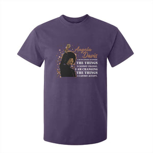 Angela Davis T Shirt For Kid I Am Changing The Things I Cannot Accept Black Panther Party History TS09 Purple Print Your Wear