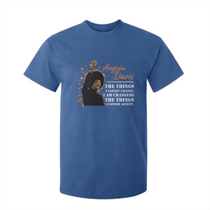 Angela Davis T Shirt For Kid I Am Changing The Things I Cannot Accept Black Panther Party History TS09 Royal Blue Print Your Wear