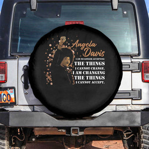 Angela Davis Spare Tire Cover I Am Changing The Things I Cannot Accept Black Panther Party History TS09 No hole Black Print Your Wear