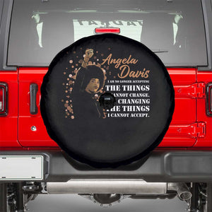 Angela Davis Spare Tire Cover I Am Changing The Things I Cannot Accept Black Panther Party History TS09 Black Print Your Wear