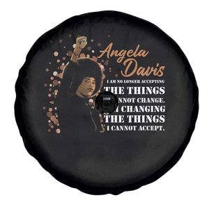 Angela Davis Spare Tire Cover I Am Changing The Things I Cannot Accept Black Panther Party History TS09 Print Your Wear