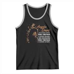 Angela Davis Tank Top I Am Changing The Things I Cannot Accept Black Panther Party History TS09 Black Athletic Heather Print Your Wear