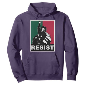 Resist Angela Davis Hoodie Black Panther Party History Civil Rights TS09 Purple Print Your Wear