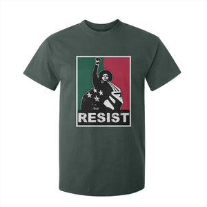 Resist Angela Davis T Shirt For Kid Black Panther Party History Civil Rights TS09 Dark Forest Green Print Your Wear