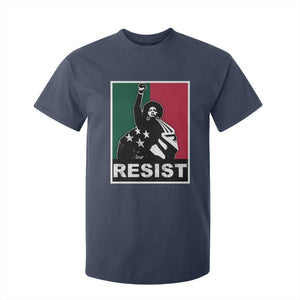 Resist Angela Davis T Shirt For Kid Black Panther Party History Civil Rights TS09 Navy Print Your Wear