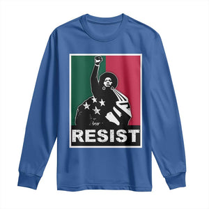 Resist Angela Davis Long Sleeve Shirt Black Panther Party History Civil Rights TS09 Royal Blue Print Your Wear