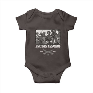 Buffalo Soldiers Baby Onesie We Can We Will Ready Forward Black History TS09 Dark Chocolate Print Your Wear