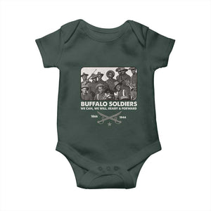 Buffalo Soldiers Baby Onesie We Can We Will Ready Forward Black History TS09 Dark Forest Green Print Your Wear