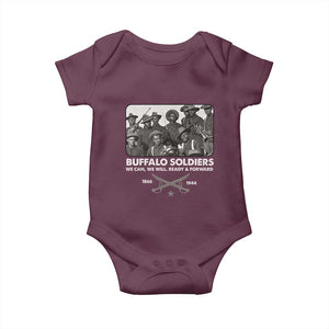 Buffalo Soldiers Baby Onesie We Can We Will Ready Forward Black History TS09 Maroon Print Your Wear