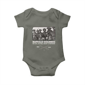 Buffalo Soldiers Baby Onesie We Can We Will Ready Forward Black History TS09 Military Green Print Your Wear