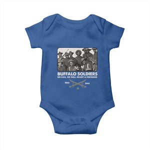 Buffalo Soldiers Baby Onesie We Can We Will Ready Forward Black History TS09 Royal Blue Print Your Wear