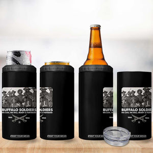 Buffalo Soldiers 4 in 1 Can Cooler Tumbler We Can We Will Ready Forward Black History TS09 Print Your Wear