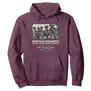 Buffalo Soldiers Hoodie We Can We Will Ready Forward Black History TS09 Maroon Print Your Wear