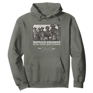 Buffalo Soldiers Hoodie We Can We Will Ready Forward Black History TS09 Military Green Print Your Wear