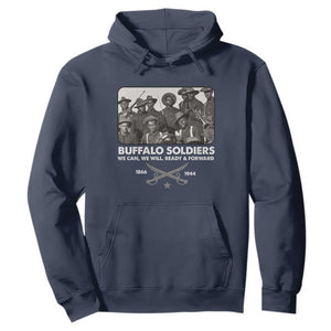 Buffalo Soldiers Hoodie We Can We Will Ready Forward Black History TS09 Navy Print Your Wear