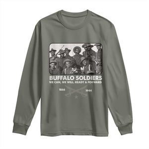 Buffalo Soldiers Long Sleeve Shirt We Can We Will Ready Forward Black History TS09 Military Green Print Your Wear