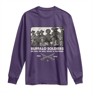 Buffalo Soldiers Long Sleeve Shirt We Can We Will Ready Forward Black History TS09 Purple Print Your Wear