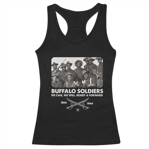 Buffalo Soldiers Racerback Tank Top We Can We Will Ready Forward Black History TS09 Black Print Your Wear