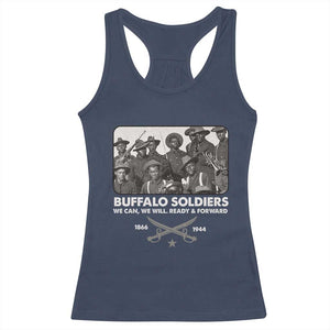 Buffalo Soldiers Racerback Tank Top We Can We Will Ready Forward Black History TS09 Navy Print Your Wear