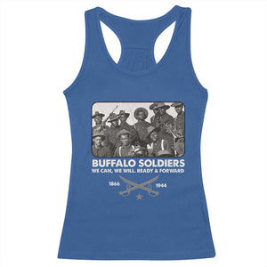 Buffalo Soldiers Racerback Tank Top We Can We Will Ready Forward Black History TS09 Royal Blue Print Your Wear