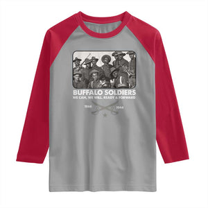 Buffalo Soldiers Raglan Shirt We Can We Will Ready Forward Black History TS09 Sport Gray Red Print Your Wear