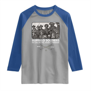 Buffalo Soldiers Raglan Shirt We Can We Will Ready Forward Black History TS09 Sport Gray Royal Print Your Wear