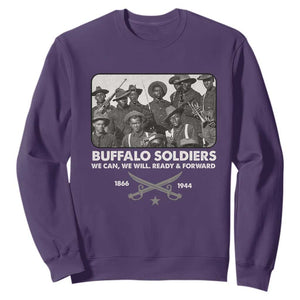 Buffalo Soldiers Sweatshirt We Can We Will Ready Forward Black History TS09 Purple Print Your Wear