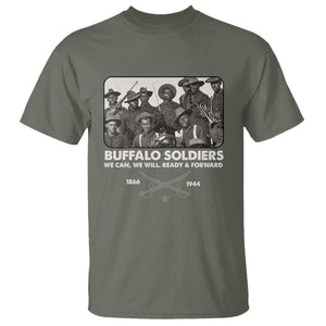 Buffalo Soldiers T Shirt We Can We Will Ready Forward Black History TS09 Military Green Print Your Wear