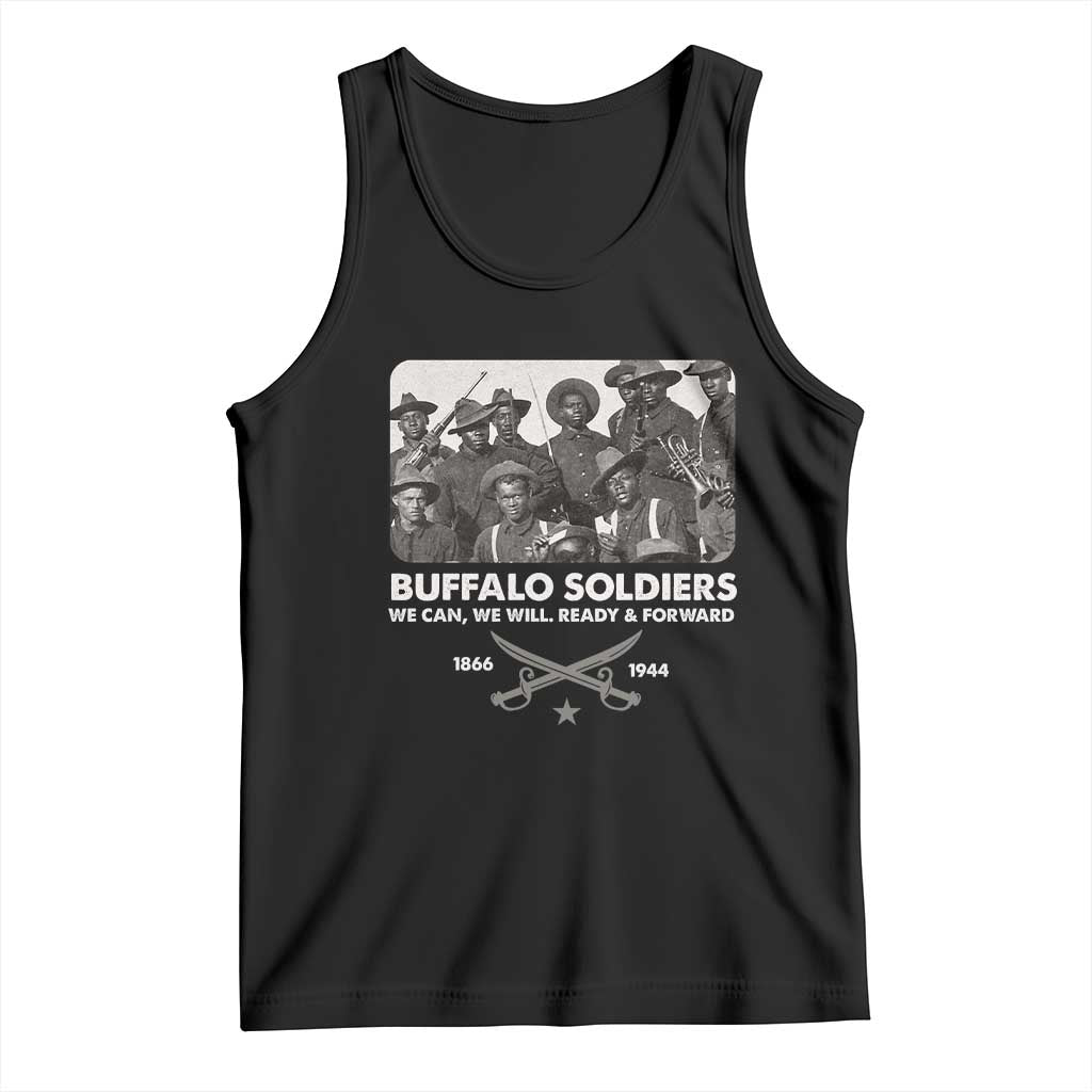 Buffalo Soldiers Tank Top We Can We Will Ready Forward Black History TS09 Black Print Your Wear