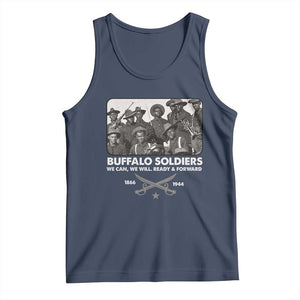 Buffalo Soldiers Tank Top We Can We Will Ready Forward Black History TS09 Navy Print Your Wear