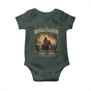 Buffalo Soldiers Baby Onesie American Heros Cavalry Black History TS09 Dark Forest Green Print Your Wear