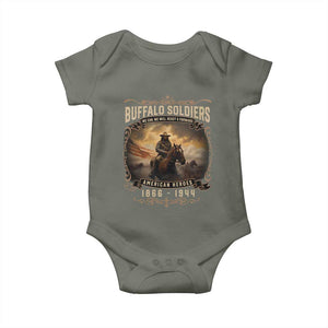 Buffalo Soldiers Baby Onesie American Heros Cavalry Black History TS09 Military Green Print Your Wear