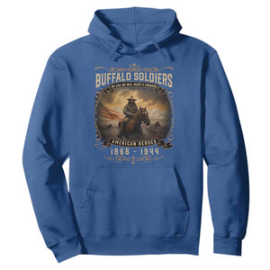 Buffalo Soldiers Hoodie American Heros Cavalry Black History TS09 Royal Blue Print Your Wear