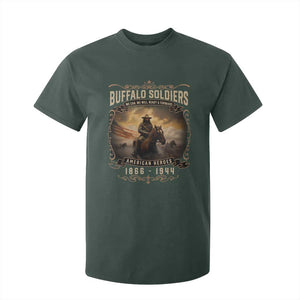 Buffalo Soldiers T Shirt For Kid American Heros Cavalry Black History TS09 Dark Forest Green Print Your Wear