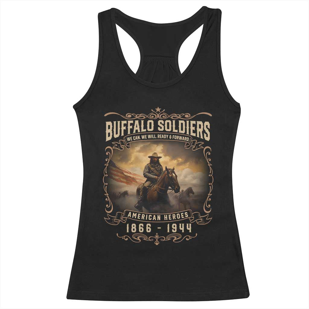 Buffalo Soldiers Racerback Tank Top American Heros Cavalry Black History TS09 Black Print Your Wear