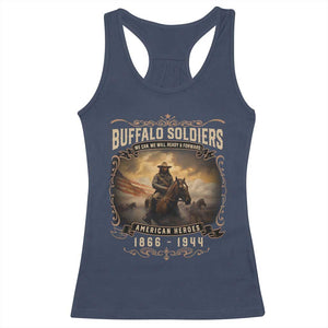 Buffalo Soldiers Racerback Tank Top American Heros Cavalry Black History TS09 Navy Print Your Wear