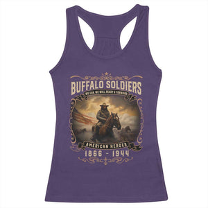 Buffalo Soldiers Racerback Tank Top American Heros Cavalry Black History TS09 Purple Print Your Wear