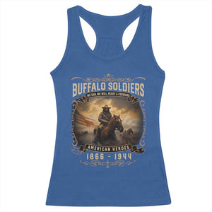 Buffalo Soldiers Racerback Tank Top American Heros Cavalry Black History TS09 Royal Blue Print Your Wear