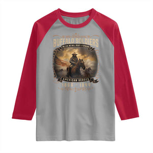 Buffalo Soldiers Raglan Shirt American Heros Cavalry Black History TS09 Sport Gray Red Print Your Wear