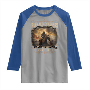 Buffalo Soldiers Raglan Shirt American Heros Cavalry Black History TS09 Sport Gray Royal Print Your Wear