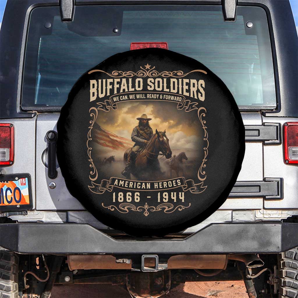 Buffalo Soldiers Spare Tire Cover American Heros Cavalry Black History TS09 No hole Black Print Your Wear