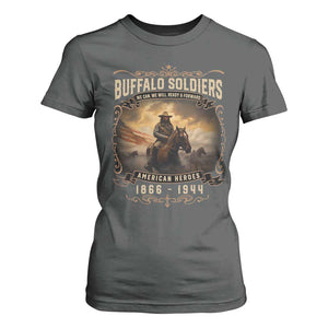 Buffalo Soldiers T Shirt For Women American Heros Cavalry Black History TS09 Dark Heather Print Your Wear