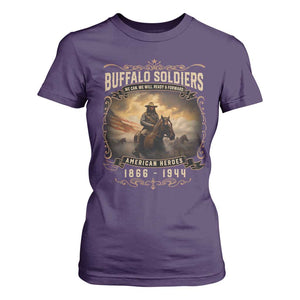 Buffalo Soldiers T Shirt For Women American Heros Cavalry Black History TS09 Purple Print Your Wear